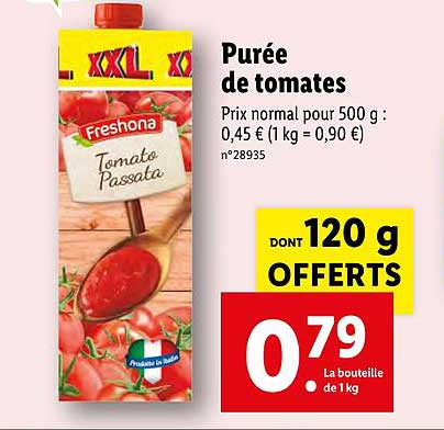 purée de tomates freshona tomato passata