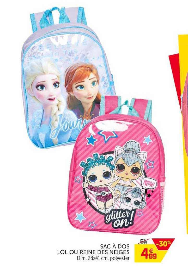 sac à dos lol ou reine des neiges