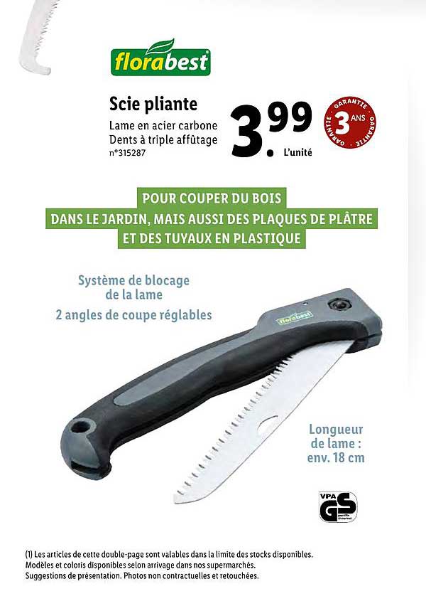 scie pliante florabest