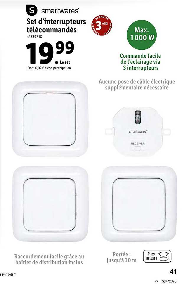 set d'interrupteurs télécommandés