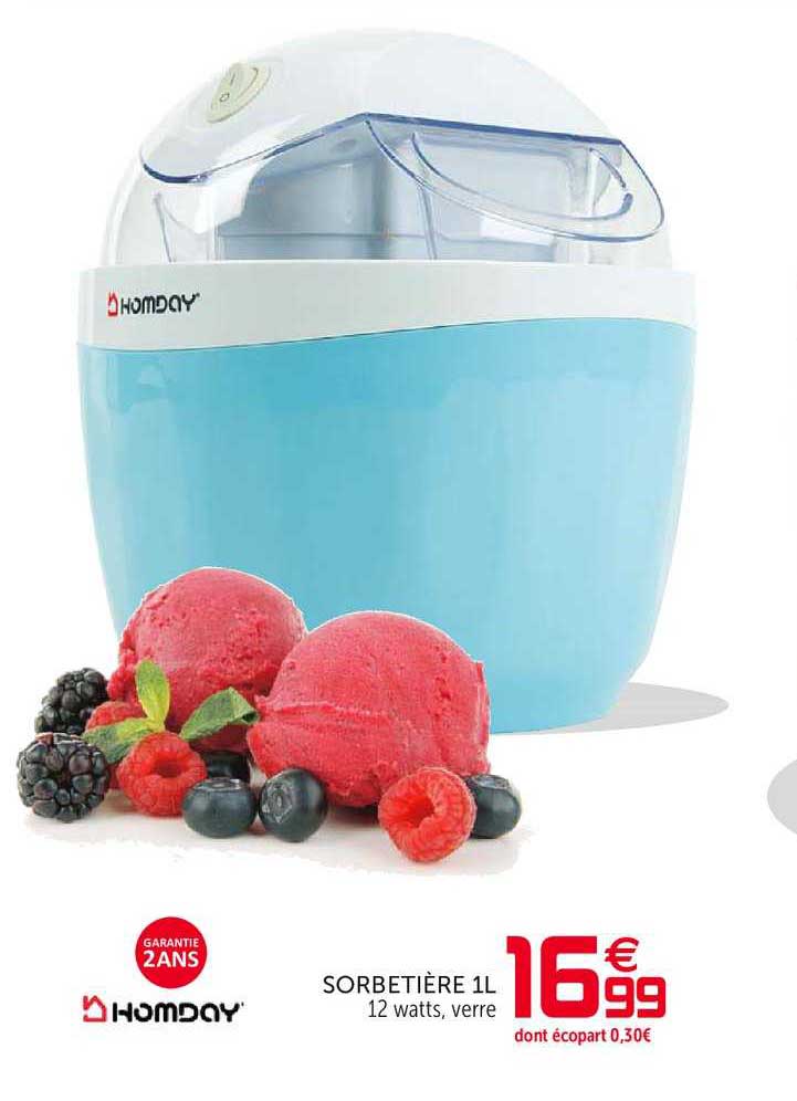 sorbetière 1 litre homday