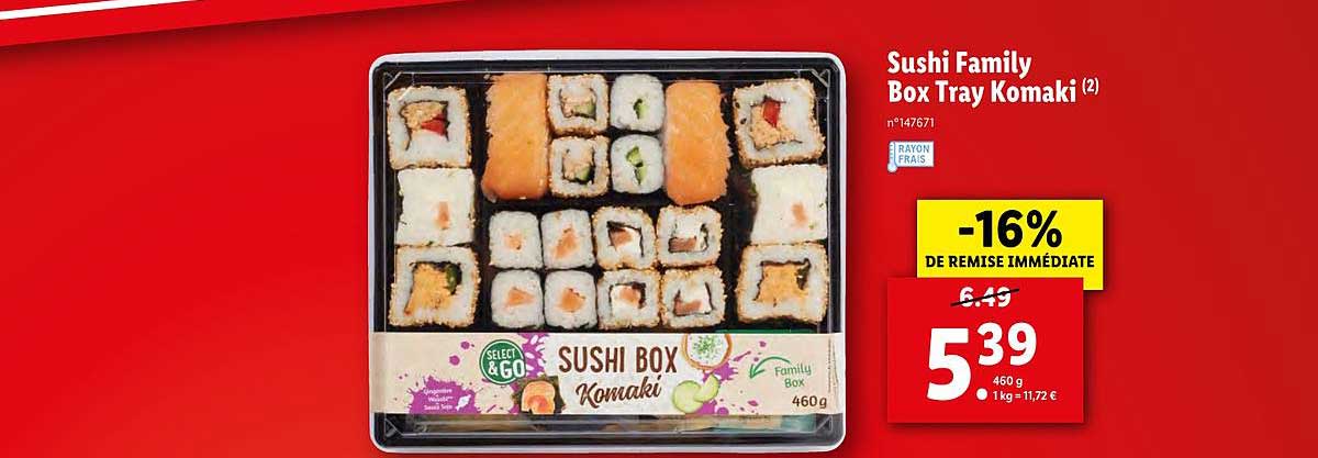 sushi family box tray komaki -16% de remise immédiate