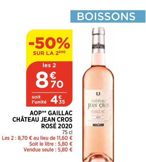 aop gaillac château jean cros rosé 2020