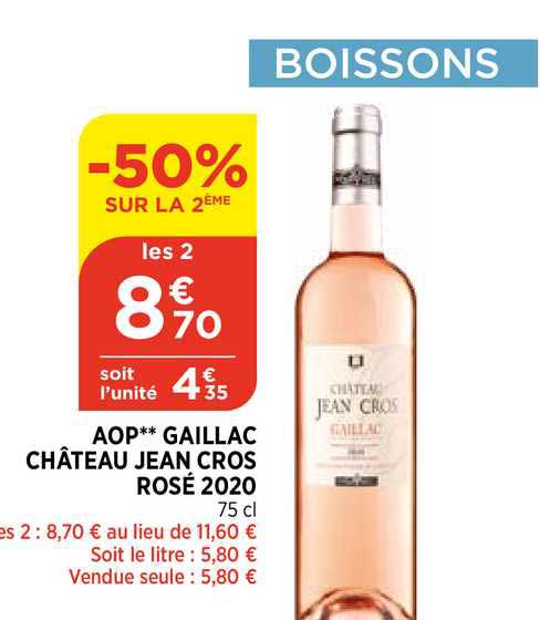 aop gaillac château jean cros rosé 2020