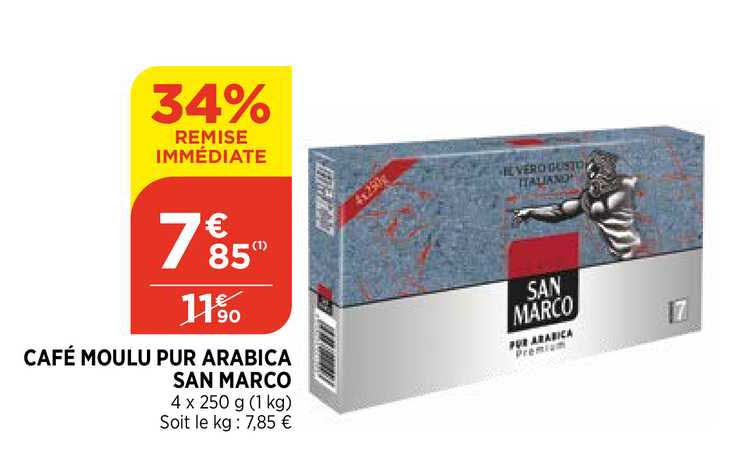 café moulu pur arabica san marco