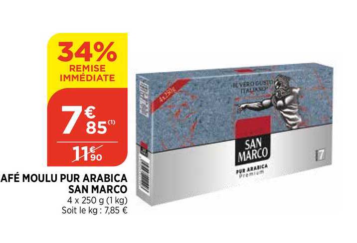 café moulu pur arabica san marco
