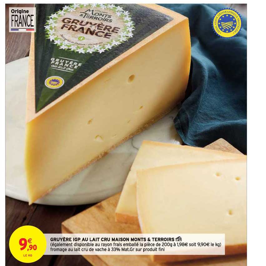 Gruyère Igp Au Lait Cru Maison Monts & Terroirs