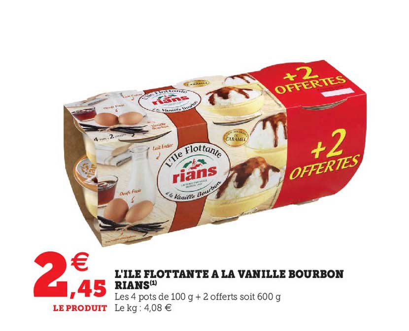 l'île flottante à la vanille bourbon rians