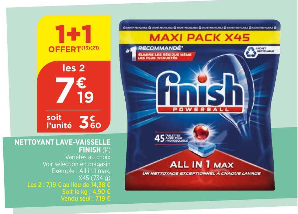 nettoyant lave-vaisselle finish