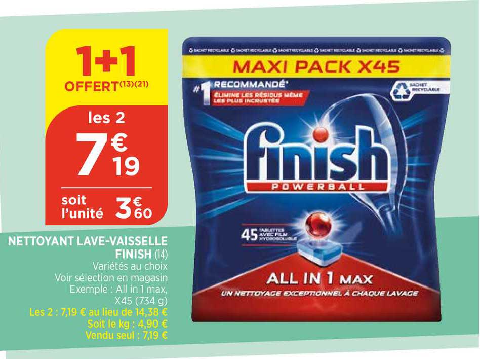 nettoyant lave-vaisselle finish