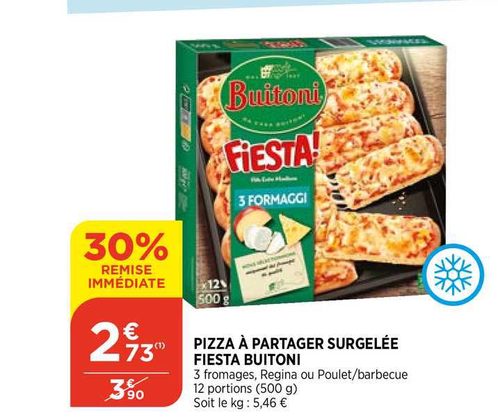 pizza à partager surgelée fiesta buitoni