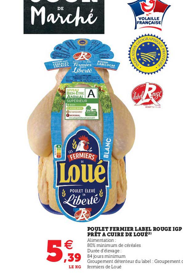 poulet fermier label rouge igp prêt à cure de loué