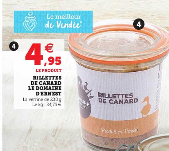 rillettes de canard le domaine d'ernest