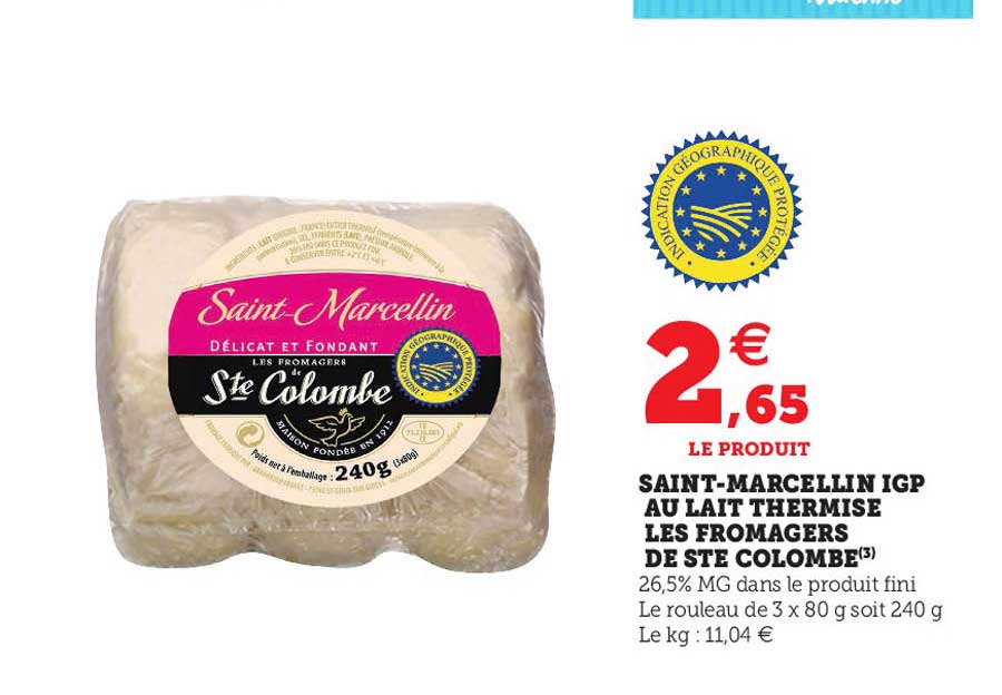 saint-marcellin igp au lait thermise les fromages de ste colombe
