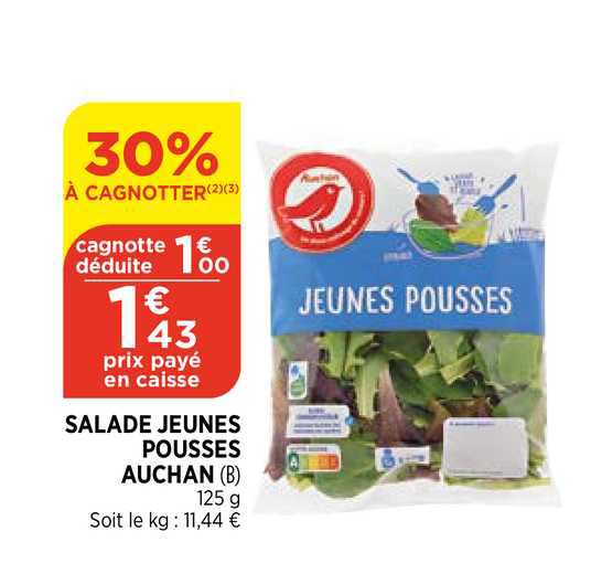 salade jeunes pousses auchan
