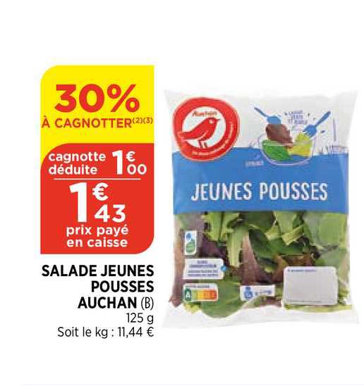 salade jeunes pousses auchan