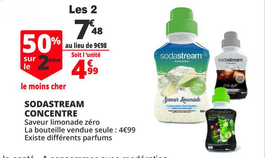Sodastream Concentré 50% Sur Le 2ème