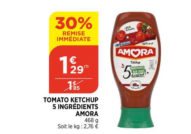 tomato ketchup 5 ingrédients amora