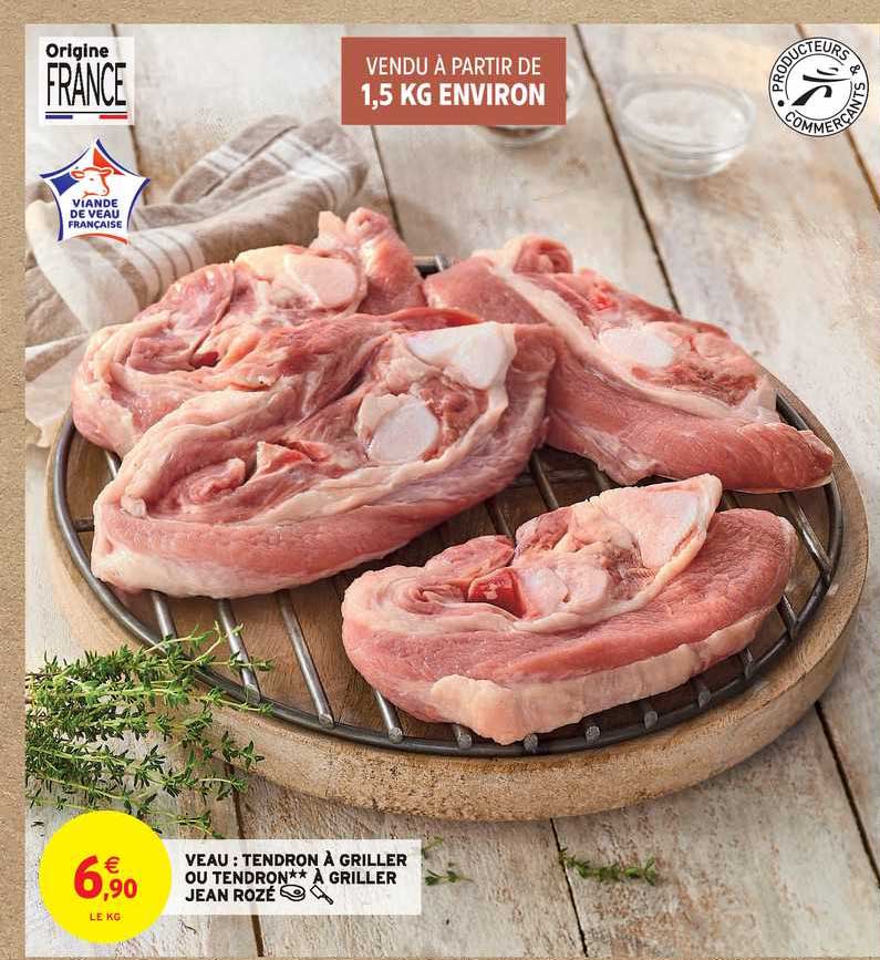 veau : tendron à griller ou tendron à griller jean rozé
