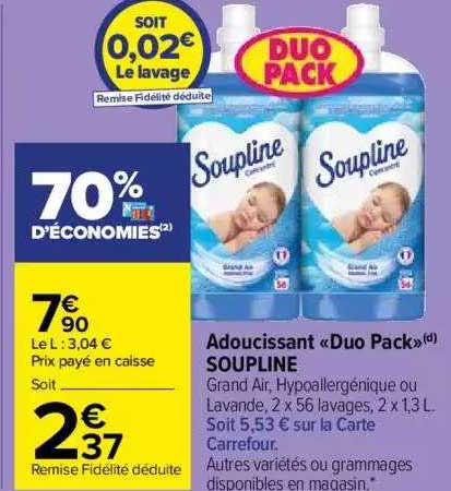 Adoucissant «duo Pack» Soupline