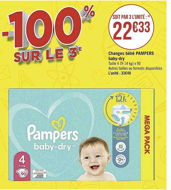changes bébé pampers baby-dry