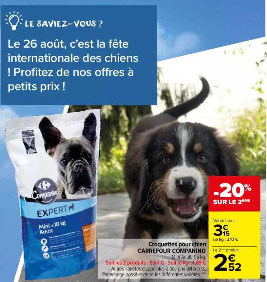Croquettes Pour Chien Carrefour Companino