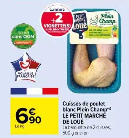 cuisses de poulet blanc plein champ le petit marché de loué