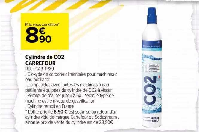 cylindre de co2 carrefour