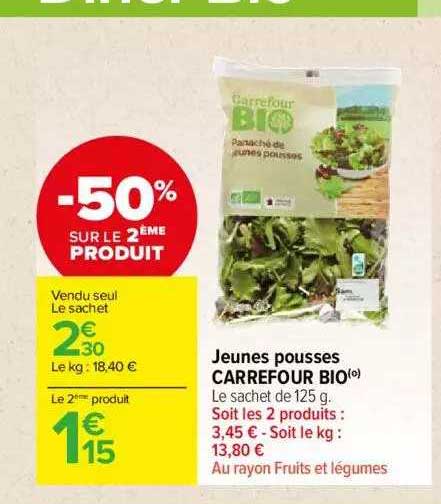 jeunes pousses carrefour bio