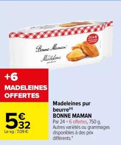 madeleines pur beurre bonne maman
