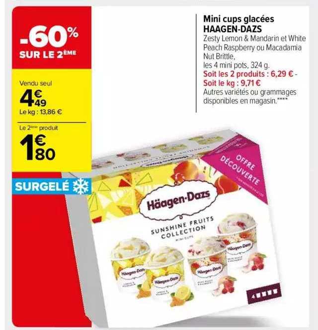 mini cups glacées häagen-dazs