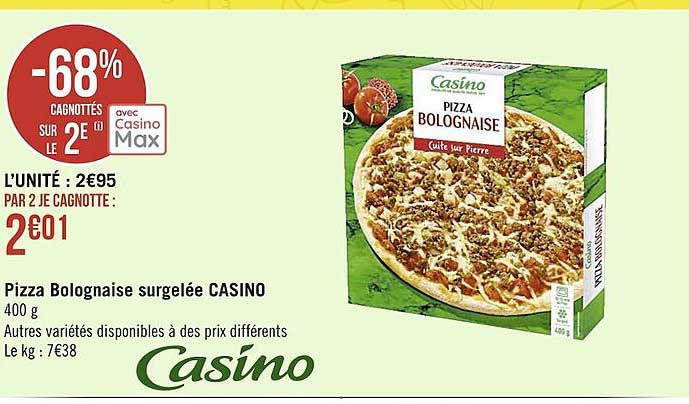 Pizza Bolognaise Surgelée Casino