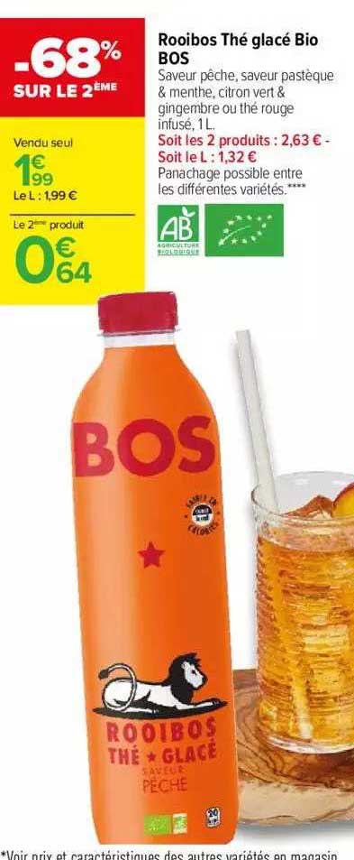 rooibos thé glacé bio bos