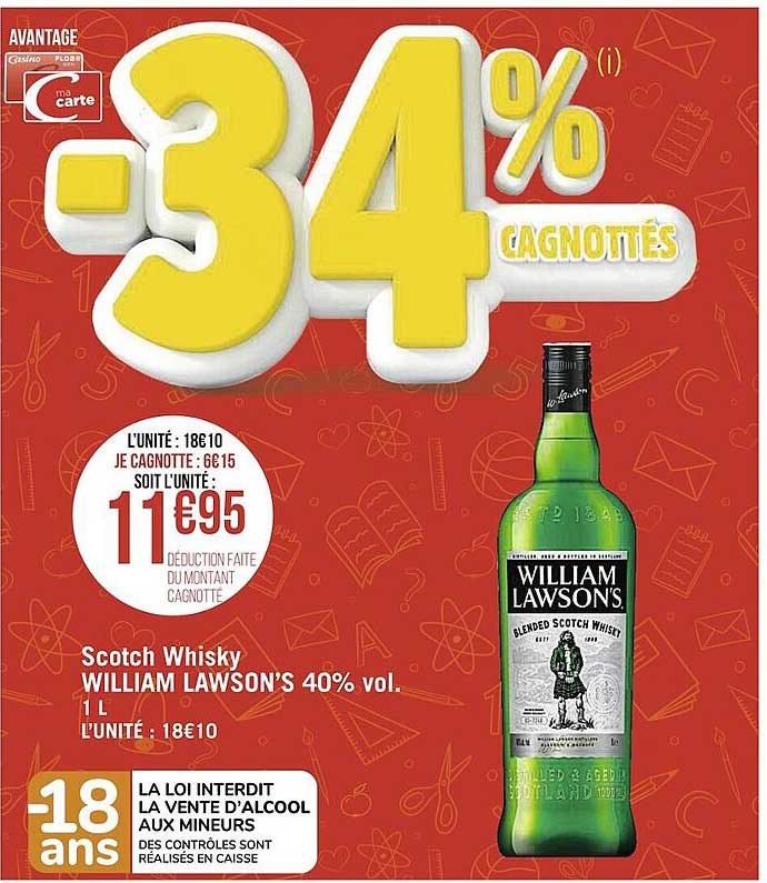 scotch whisky william lawson's 40% vol.