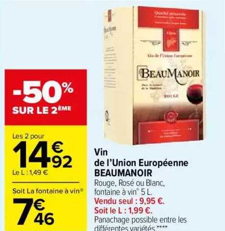 vin de l'union européenne beaumanoir