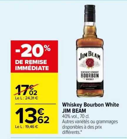 whiskey bourbon white jim beam