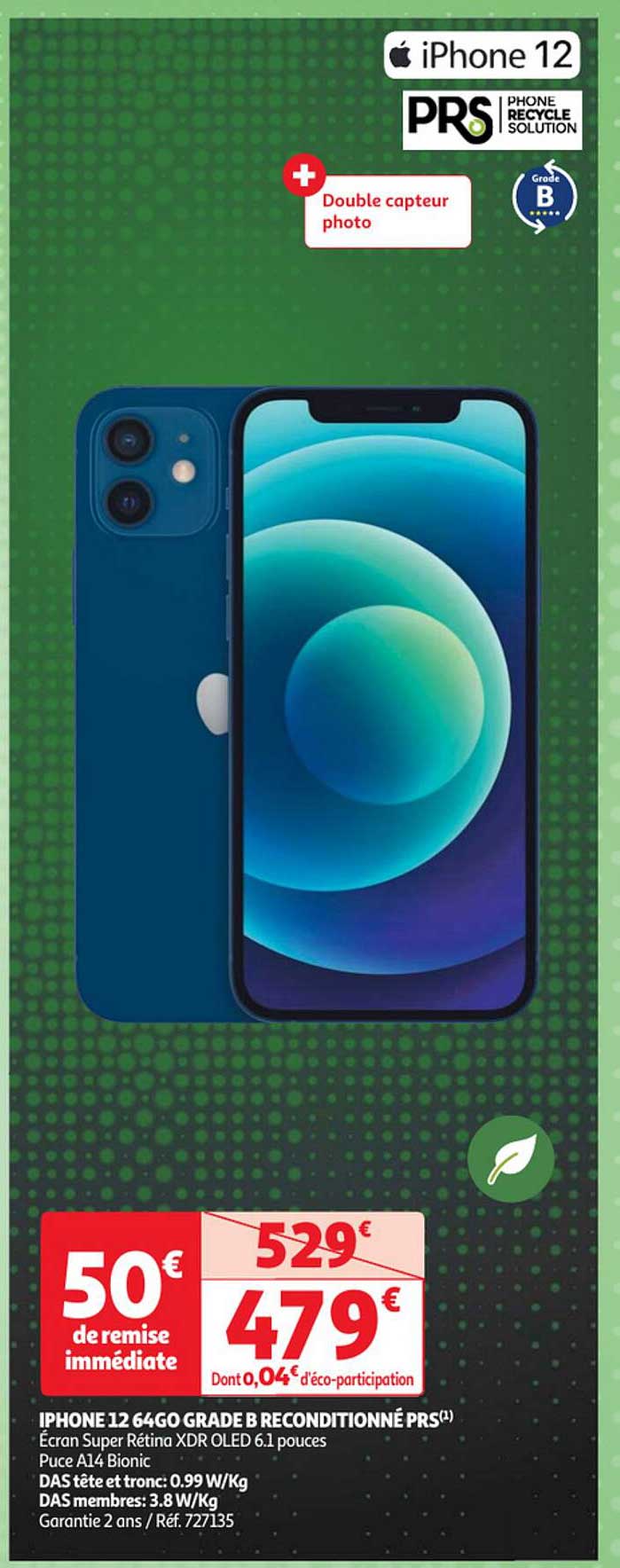 iPhone 12 64go grade b reconditionné prs