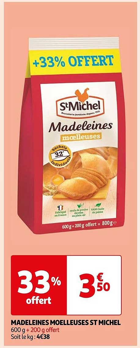 Madeleines Moelleuses St Michel