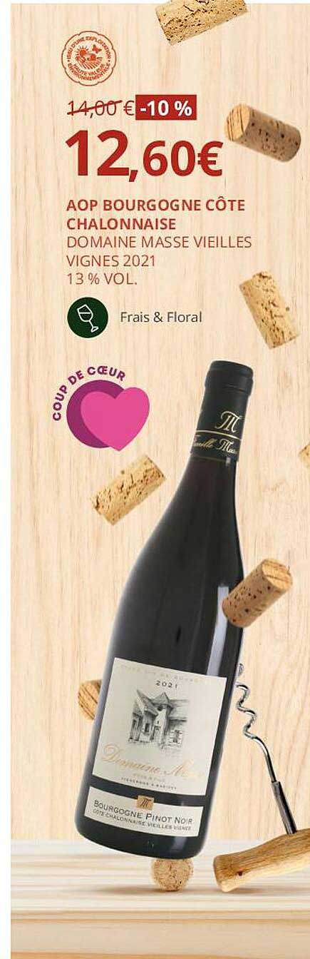 aop bourgogne côte chalonnaise domaine masse vieilles vignes 2021 13% vol.