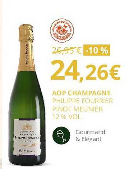 aop champagne philippe fourrier pinot meunier 12% vol.