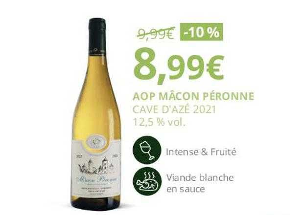 aop mâcon péronne cave d'azé 2021 12,5% vol.