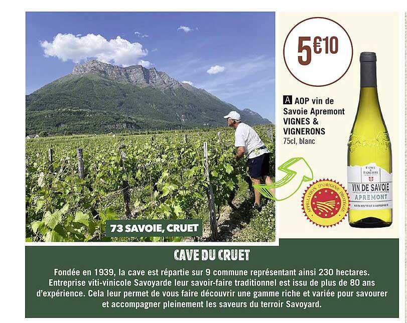 aop vin de savoie apremont vignes & vignerons