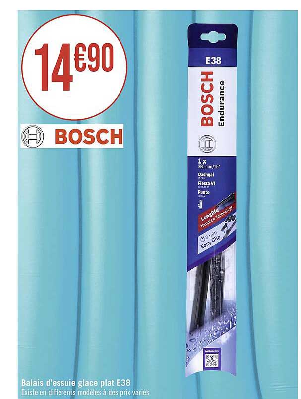 balais d'essuie glace plat e38 bosch