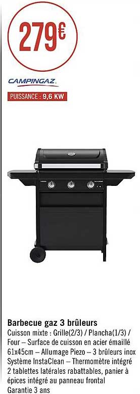 barbecue gaz 3 brûleurs campingaz