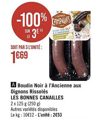 boudin noir à l'ancienne aux oignons rissolés les bonnes canailles