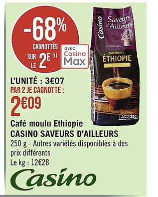 café moulu éthiopie casino saveurs d'ailleurs