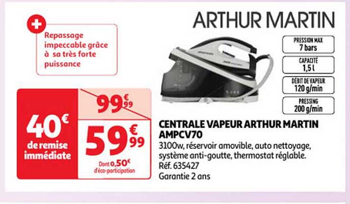 Centrale Vapeur Arthur Martin Ampcv70