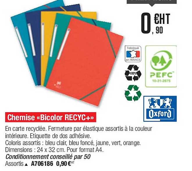 Chemise «bicolor Recyc+» Oxford