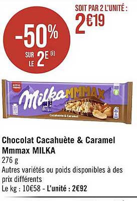 Chocolat Cacahuète & Caramel Mmmax Milka