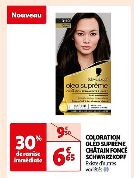 coloration oléo suprême châtain foncé schwarzkopf